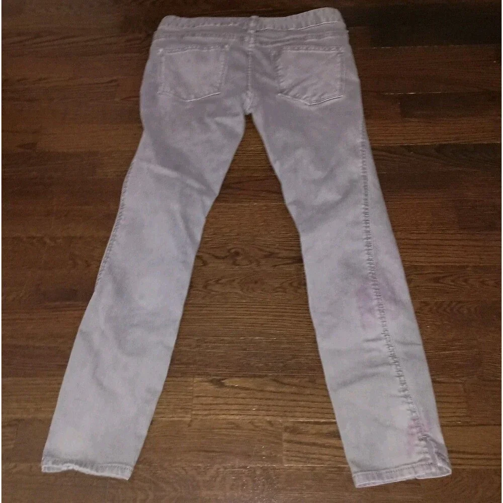 Free People Jeans Womens Size 26 Gray Tapered Leg Distressed Destroyed w/ Flaws